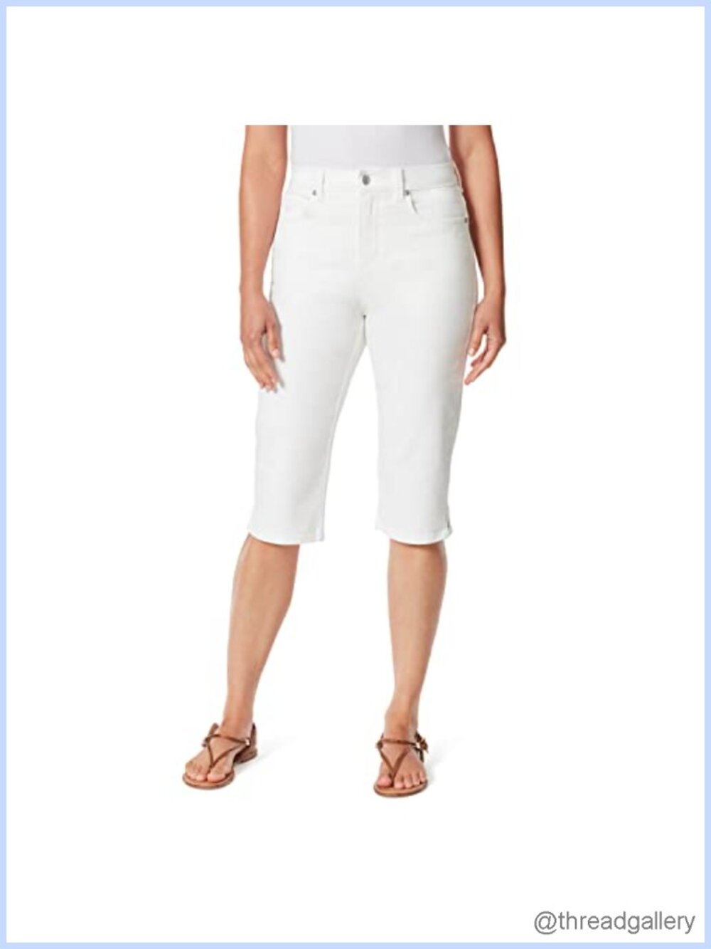 High Rise Skimmer Shorts Stretch Cotton 17 Inseam Casual Travel